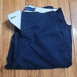 Polo By Ralph Lauren Navy Blue Khaki Pants Capri Size 4
